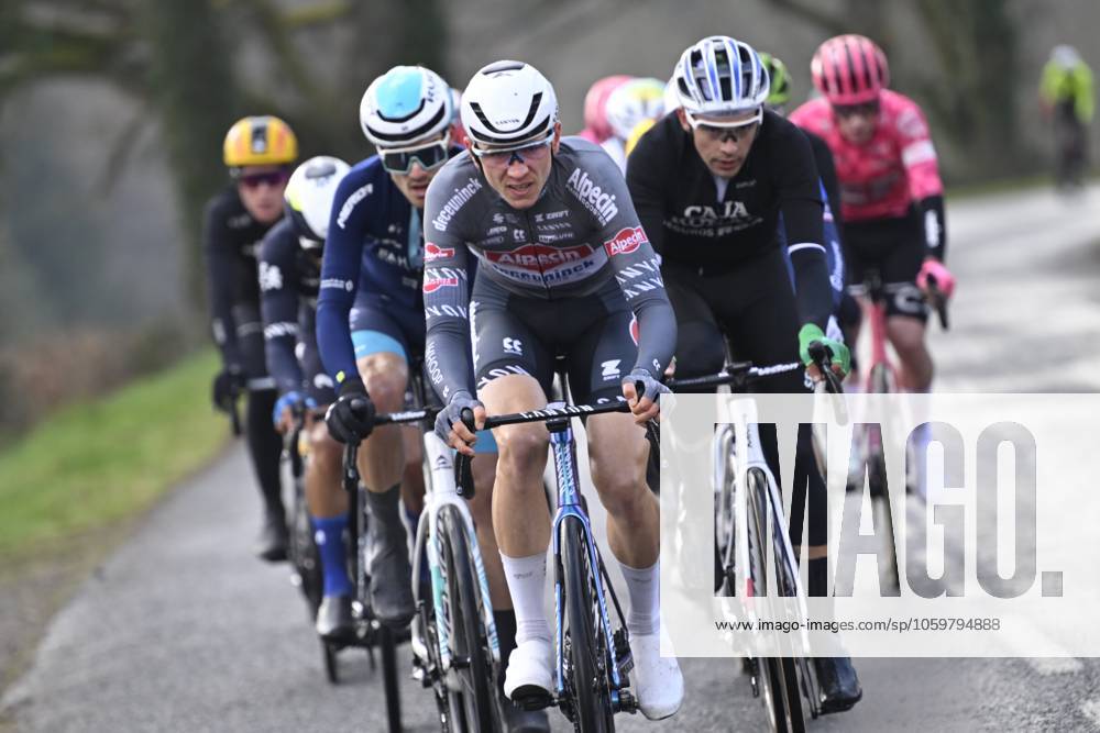 Paris - Nice 2025 - stage 4 LA LOGE DES GARDES, FRANCE - MARCH 12 : Vergallito Luca (ITA) of Alpecin - Deceuninck during stage 4 of the 83th edition of the Paris - Nice cycling race, a stage of 163,4km with start in Vichy and finish in La Loge Des Gardes on March 12, 2025 in La Loge Des Gardes, France, 12 03 2025 ( Motordriver Kenny Verfaillie - La Loge Des Gardes France