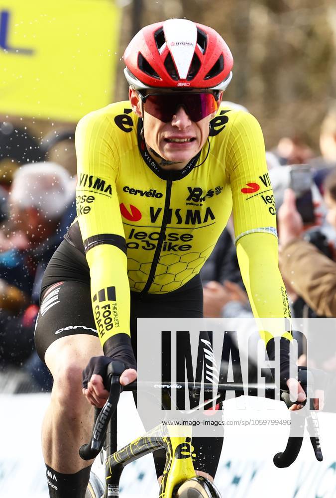 Danish Jonas Vingegaard Hansen of Team Visma-Lease a Bike reacts after stage four of the 83th edition of the Paris-Nice cycling race, 163,4km from Vichy to La Loge des Gardes, France, Wednesday 12 March 2025. DAVIDxPINTENS x114780942x