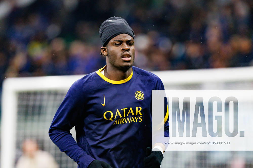 Yann Bisseck seen during UEFA Champions League game between teams of Internazionale Milano and Feyenoord FC (Maciej Rogowski) Milan San Siro Italy