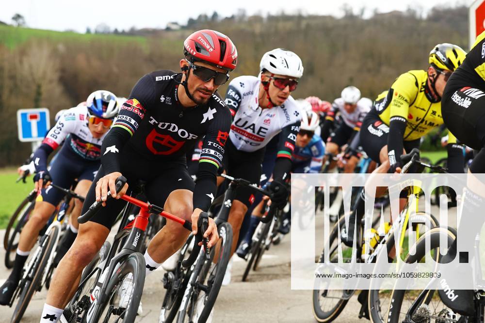 French Julian Alaphilippe of Tudor Pro Cycling Team pictured in action during stage five of the 83th edition of the Paris-Nice cycling race, 196,5 km from Saint-Just-en-Chevalet to La Cote-Saint-Andre, France, Thursday 13 March 2025. DAVIDxPINTENS x114862123x
