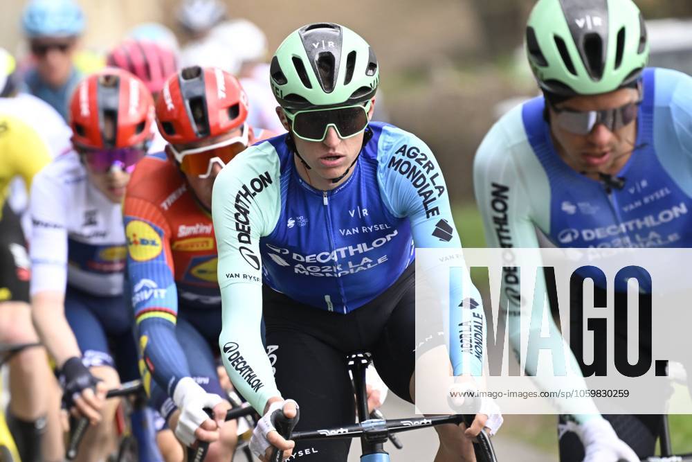Paris - Nice 2025 - stage 5 LA COTE-SAINT-ANDRE, FRANCE - MARCH 13 : Gall Felix (AUT) of Decathlon Ag2R La Mondiale Team during stage 5 of the 83th edition of the Paris - Nice cycling race, a stage of 196,5km with start in Saint-Just-en-Chevalet and finish in La Cote-Saint-Andre on March 13, 2025 in La Cote-Saint-Andre, France, 13 03 2025 ( Motordriver Kenny Verfaillie - La Cote-Saint-Andre France
