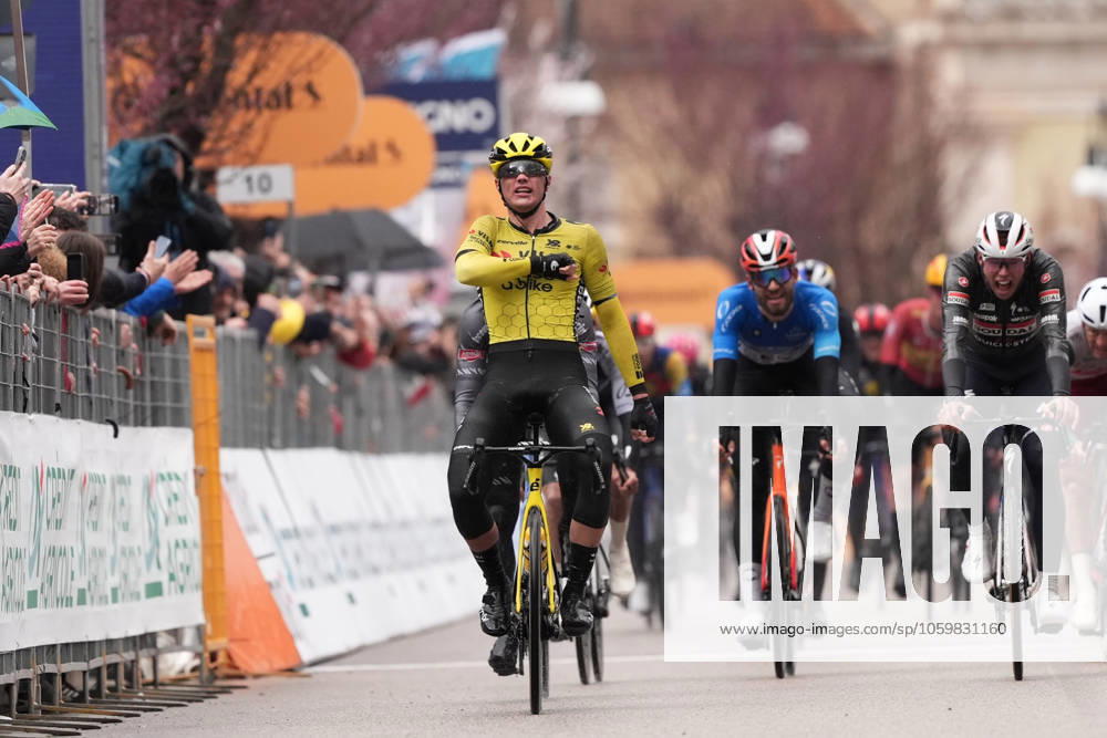 Kooij Olav of Team Visma Lease A Bike the winner of the stageduring the 60th Tirreno - Adriatico 2025, Stage 4 from Norcia to Trasacco - on March 13, 2025 in Norcia, Umbria, Italy.