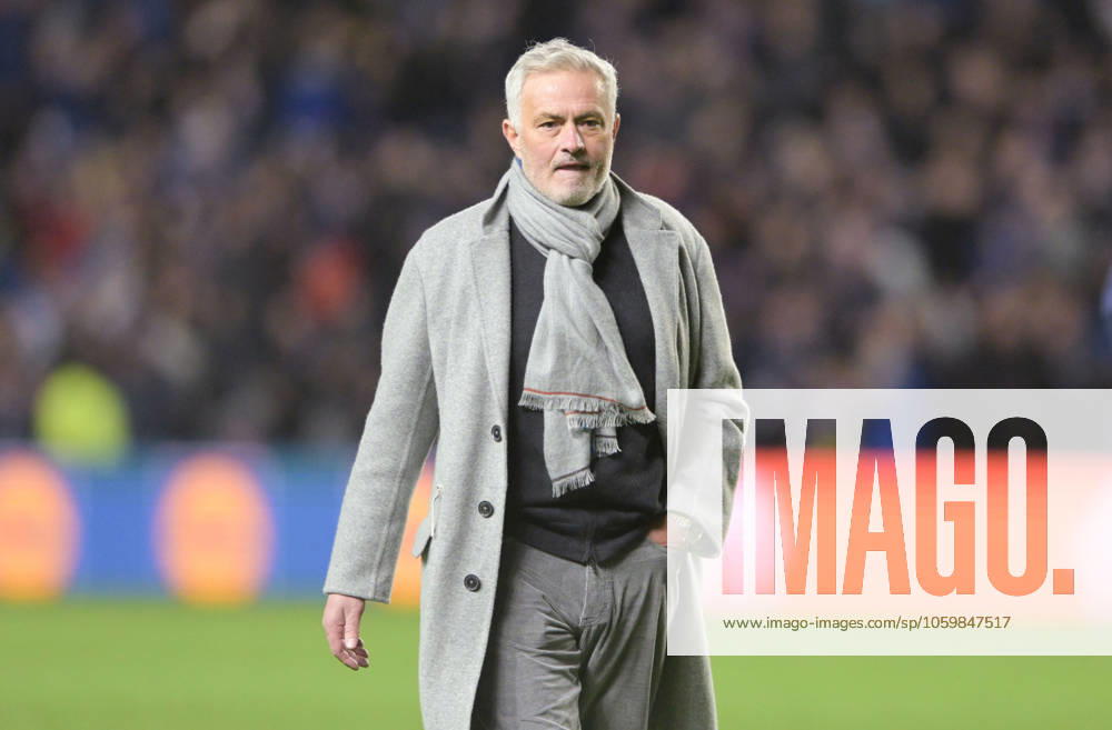 Glasgow, Scotland, 13th March 2025. Fenerbahce Manager José Mourinho after the UEFA Europa League match Rangers v Fenerbahce at Ibrox Stadium, Glasgow. Picture credit should read: Neil Hanna Sportimage . SPI_036_NH_Rangers_Fenerbahc__e SPI-3743-0036