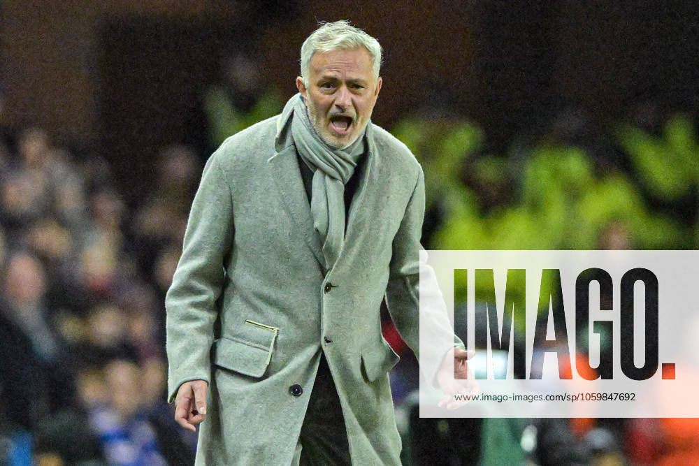 Rangers v Fenerbahce S.K. UEFA Europa League Jose Mourinho of Fenerbahce S.K. during the UEFA Europa League Round of 16 Second Leg match at Ibrox Stadium, Glasgow UK Newspapers OUT