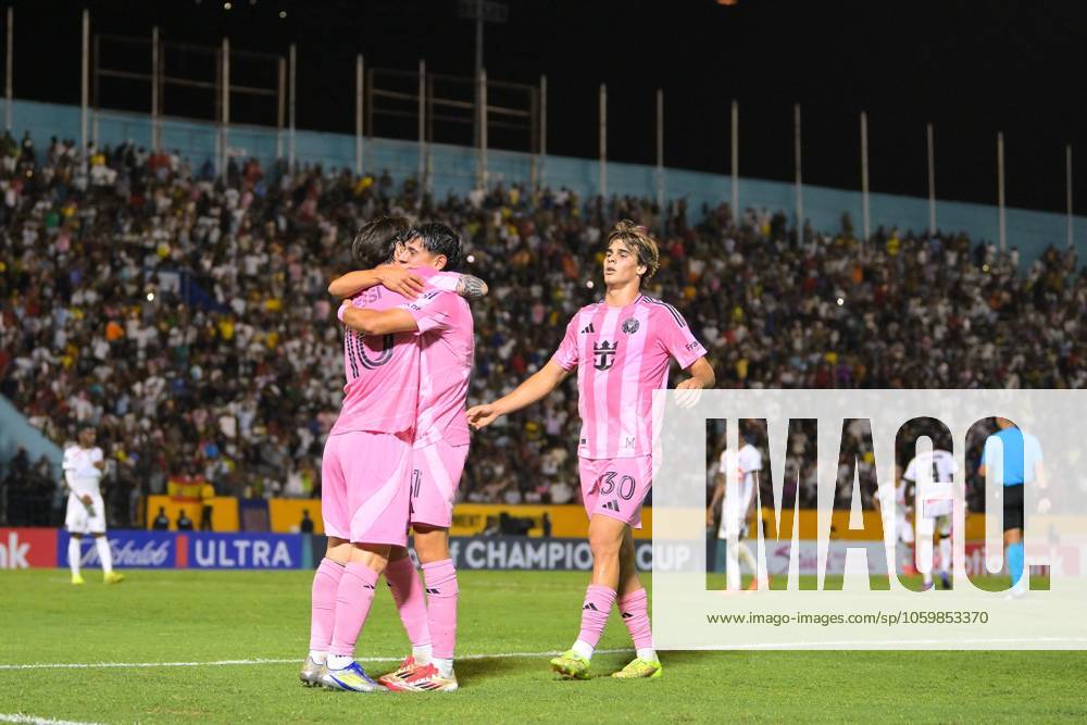 Concacaf Champions Cup 2025 Cavalier vs Inter Miami Lionel Messi celebrate this goal 0-2 of Inter Miami during the round of 16 second leg match between Cavalier and Inter Miami as part of the CONCACAF Champions Cup 2025, at National Stadium on March 13, 2025 in Kingston, Jamaica. KINGSTON JAMAICA JAMAICA