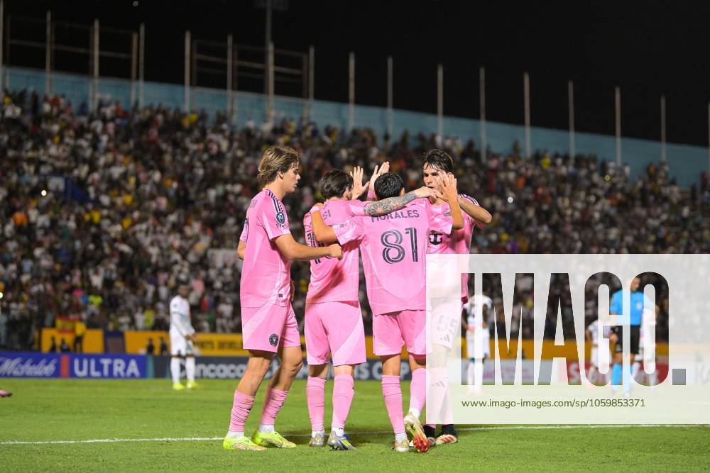 Concacaf Champions Cup 2025 Cavalier vs Inter Miami Lionel Messi celebrate this goal 0-2 of Inter Miami during the round of 16 second leg match between Cavalier and Inter Miami as part of the CONCACAF Champions Cup 2025, at National Stadium on March 13, 2025 in Kingston, Jamaica. KINGSTON JAMAICA JAMAICA