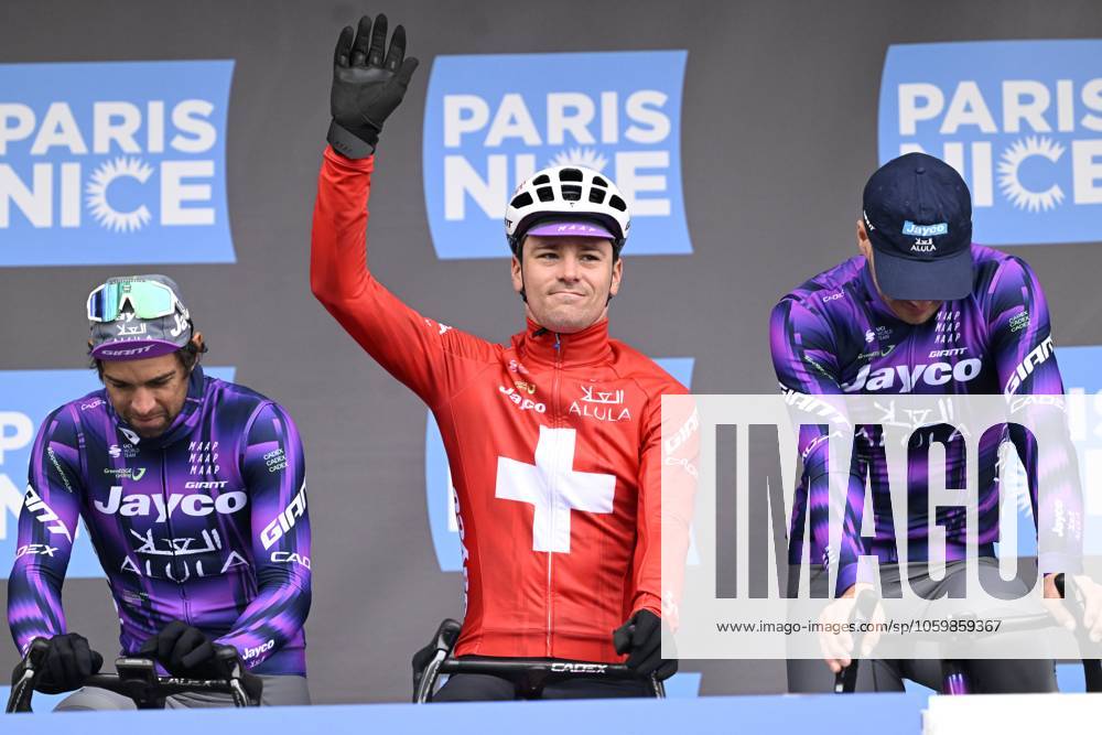 Paris - Nice 2025 - stage 6 BERRE L ETANG, FRANCE - MARCH 14 : Matthews Michael (AUS) of Team Jayco Alula and Schmid Mauro (SUI) of Team Jayco Alula during stage 6 of the 83th edition of the Paris - Nice cycling race, a stage of 209,8km with start in Saint-Julien-en-Saint-Alban and finish in Berre L Etang on March 14, 2025 in Berre L Etang, France, 14 03 2025 ( Motordriver Kenny Verfaillie - Berre L Etang France