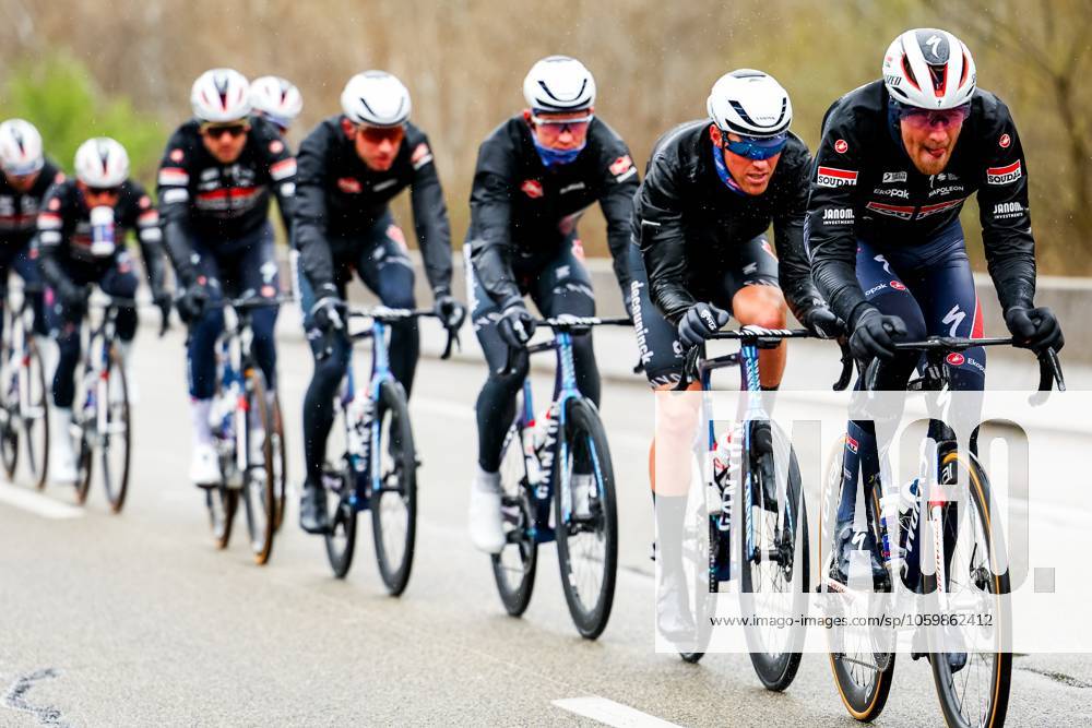 Belgian Bert Van Lerberghe of Soudal Quick-Step pictured in action during stage six of the 83th edition of the Paris-Nice cycling race, 209,8 km from Saint-Julien-en-Saint-Alban to Berre l Etang, France, Friday 14 March 2025. DAVIDxPINTENS x114930045x
