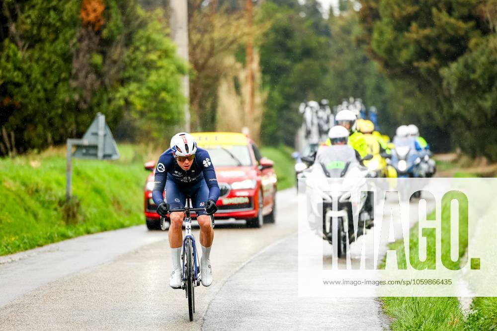 French Remi Cavagna of Groupama-FDJ pictured in action during stage six of the 83th edition of the Paris-Nice cycling race, 209,8 km from Saint-Julien-en-Saint-Alban to Berre l Etang, France, Friday 14 March 2025. DAVIDxPINTENS x114936698x