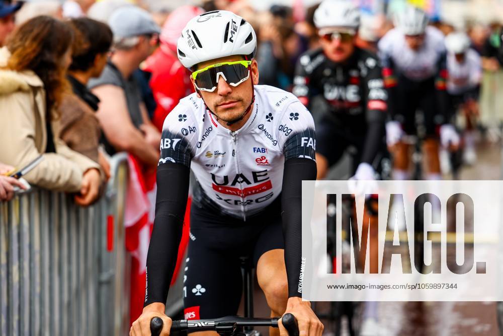 Portuguese Joao Almeida of UAE Team Emirates pictured at the start of stage seven of the 83th edition of the Paris-Nice cycling race, 147,8 km from Nice to Auron, France, Saturday 15 March 2025. DAVIDxPINTENS x114998275x