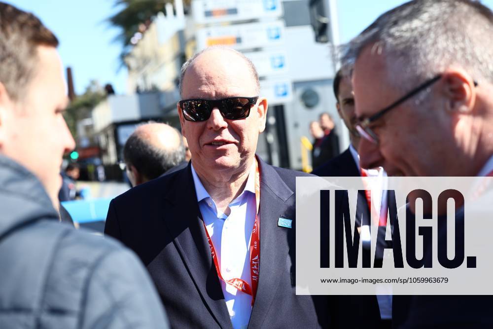Prince Albert of Monaco pictured at the start of stage eight of the 83th edition of the Paris-Nice cycling race, 119,9 km from Nice to Nice, France, Sunday 16 March 2025. DAVIDxPINTENS x115088599x