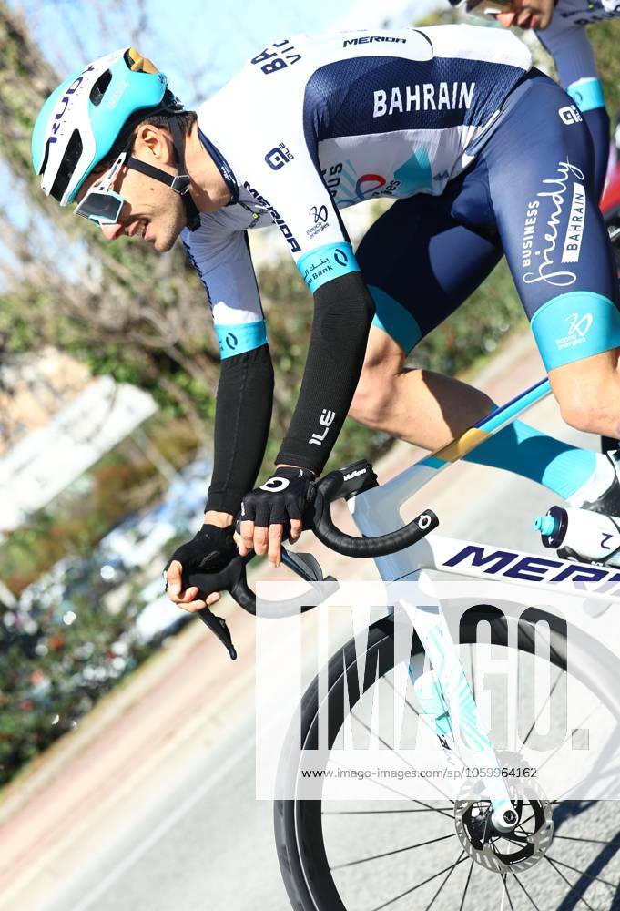 Italian Edoardo Zambanini of Bahrain Victorious pictured in action during stage eight of the 83th edition of the Paris-Nice cycling race, 119,9 km from Nice to Nice, France, Sunday 16 March 2025. DAVIDxPINTENS x115089506x