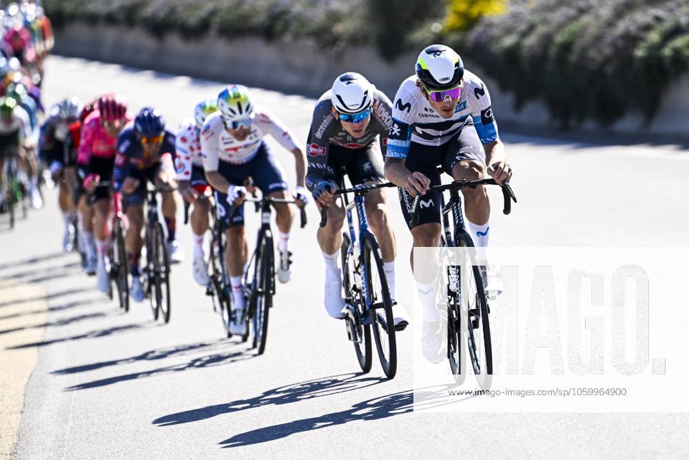 Paris - Nice 2025 - stage 8 NICE, FRANCE - MARCH 16 : Garcia Cortina Ivan (ESP) of Movistar Team in action during stage 8 and final stage of the 83th edition of the Paris - Nice cycling race, a stage of 119,9km with start and finish in Nice on March 16, 2025 in Nice, France, 16 03 2025 ( Motordriver Kenny Verfaillie - Nice France