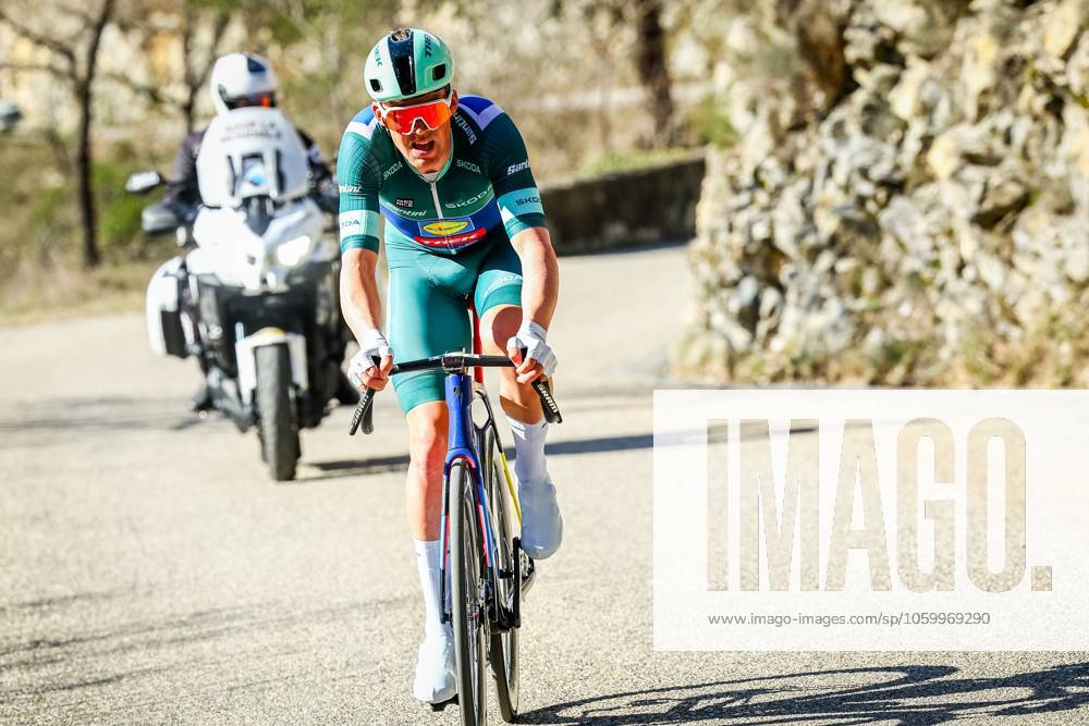 Danish Mads Pedersen of Lidl-Trek pictured in action during stage eight of the 83th edition of the Paris-Nice cycling race, 119,9 km from Nice to Nice, France, Sunday 16 March 2025. DAVIDxPINTENS x115096791x
