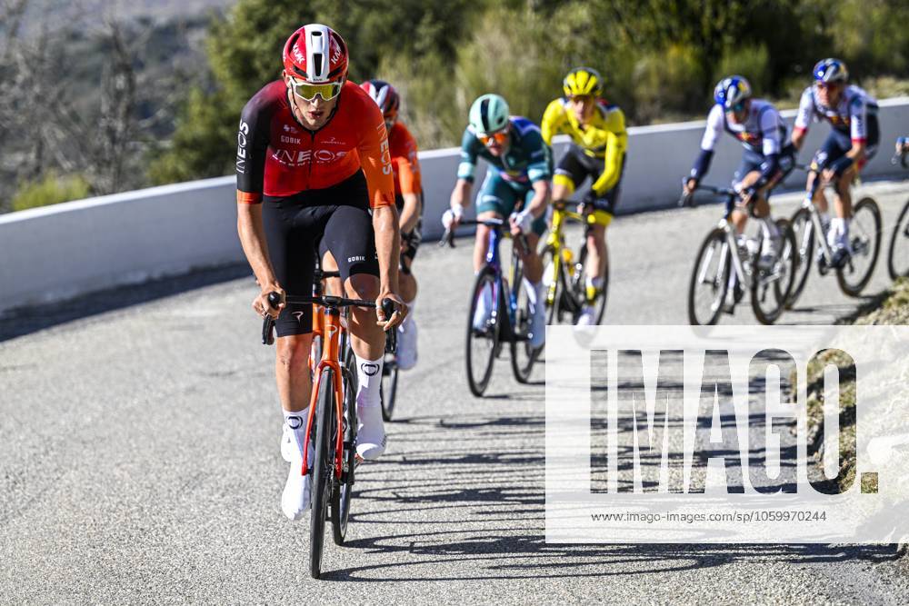Paris - Nice 2025 - stage 8 NICE, FRANCE - MARCH 16 : Rider of Ineos Grenadiers leading the escape pack during stage 8 and final stage of the 83th edition of the Paris - Nice cycling race, a stage of 119,9km with start and finish in Nice on March 16, 2025 in Nice, France, 16 03 2025 ( Motordriver Kenny Verfaillie - Nice France