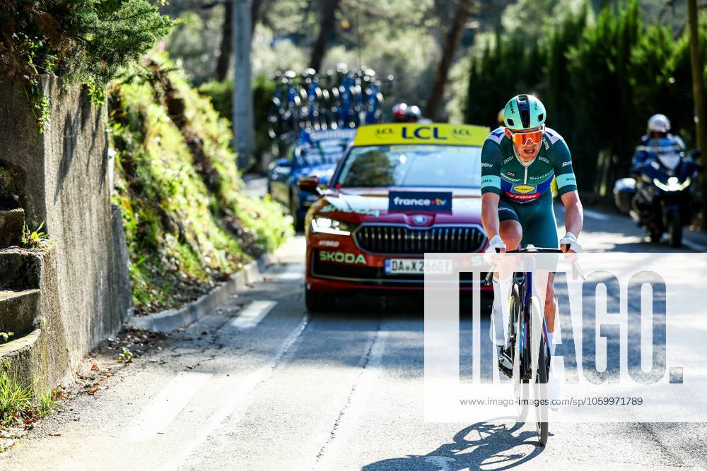 Danish Mads Pedersen of Lidl-Trek pictured in action during stage eight of the 83th edition of the Paris-Nice cycling race, 119,9 km from Nice to Nice, France, Sunday 16 March 2025. DAVIDxPINTENS x115099475x