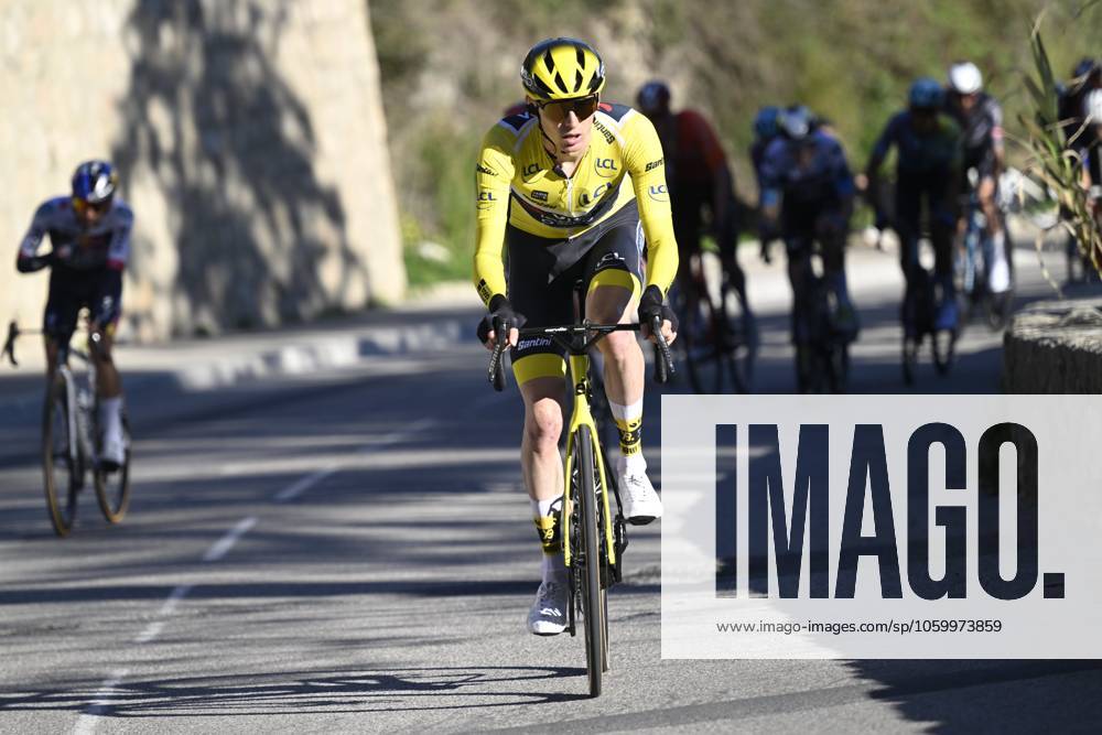 Paris - Nice 2025 - stage 8 NICE, FRANCE - MARCH 16 : Jorgenson Matteo (USA) of Team Visma Lease A Bike attacking during stage 8 and final stage of the 83th edition of the Paris - Nice cycling race, a stage of 119,9km with start and finish in Nice on March 16, 2025 in Nice, France, 16 03 2025 ( Motordriver Kenny Verfaillie - Nice France