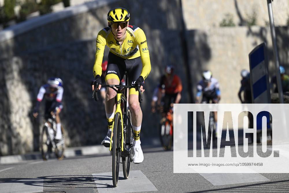 Paris - Nice 2025 - stage 8 NICE, FRANCE - MARCH 16 : Jorgenson Matteo (USA) of Team Visma Lease A Bike attacking during stage 8 and final stage of the 83th edition of the Paris - Nice cycling race, a stage of 119,9km with start and finish in Nice on March 16, 2025 in Nice, France, 16 03 2025 ( Motordriver Kenny Verfaillie - Nice France