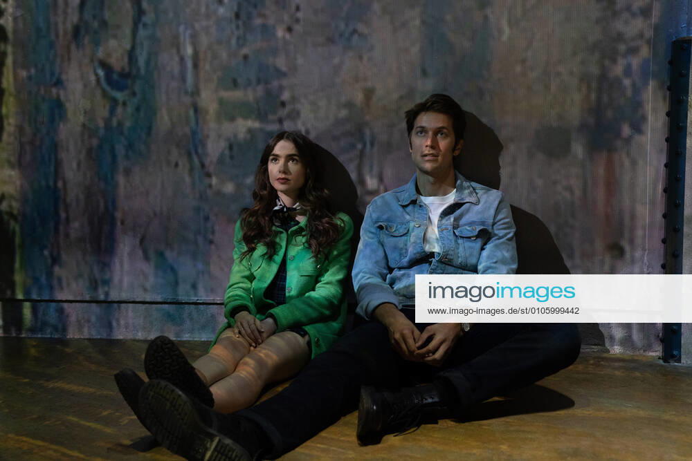RELEASE DATE: 2020 - TITLE: Emily in Paris STUDIO: DIRECTOR: Darren Star PLOT: A young American woman from the Midwest is hired by a marketing firm in Paris to provide them with an American perspective on things. STARRING: LILY COLLINS as Emily, LUCAS BRAVO as Gabriel. Paris France - ZUMAl16_ 20201103_sha_l16_175