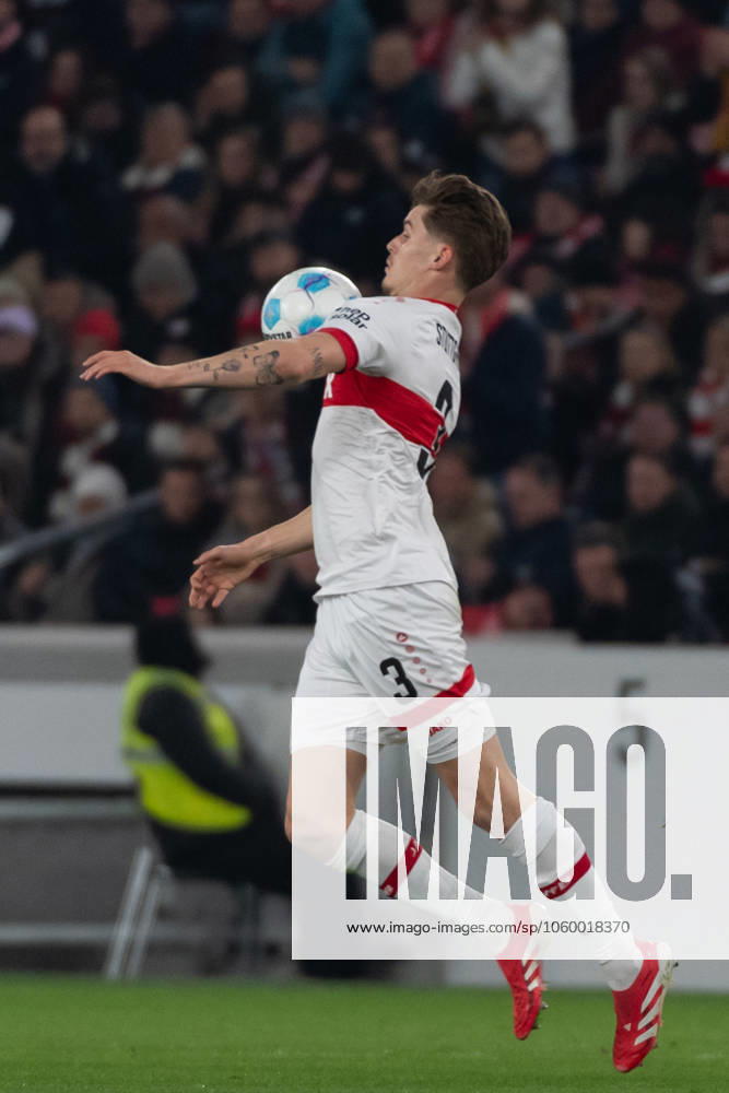 Ramon Hendriks VfB Stuttgart, 03 GER, VfB Stuttgart vs Bayer 04 Leverkusen, Football, Men, 1 Bundesliga, Matchday 26, Season 2024 2025, 16 03 2025, DFL DFB REGULATIONS PROHIBIT ANY USE OF PHOTOGRAPHS AS IMAGE SEQUENCES AND OR QUASI VIDEO, GER, VfB Stuttgart vs Bayer 04 Leverkusen, Football, Men, 1 Bundesliga, Matchday 26, Season 2024 2025, 16 03 2025 Stuttgart