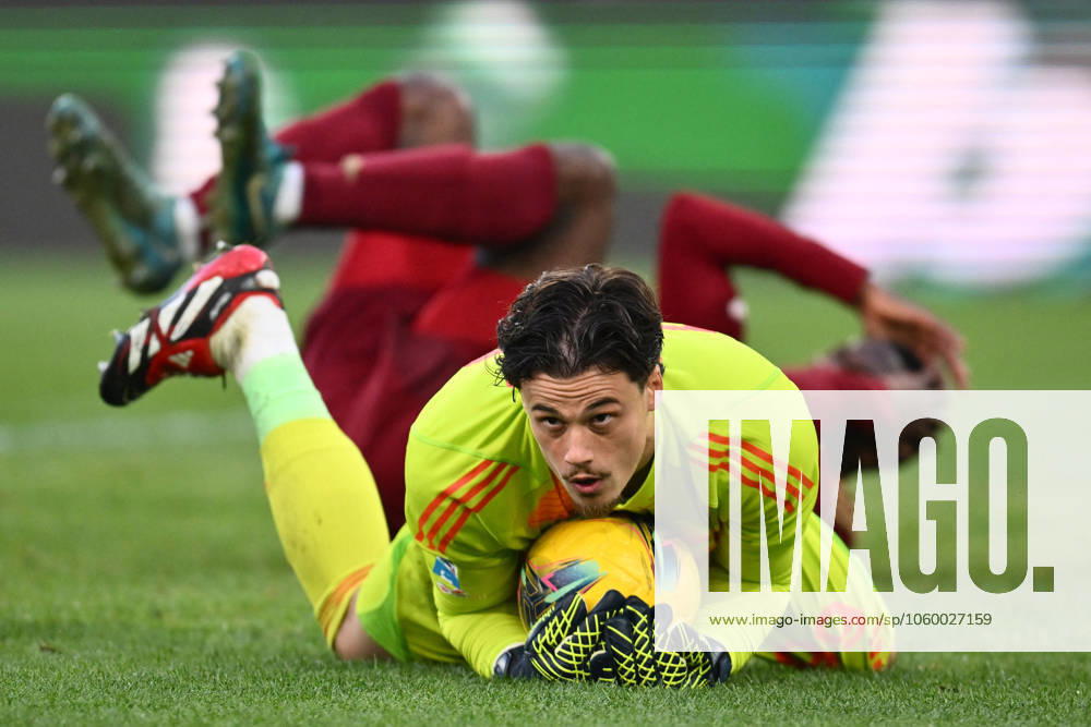 CALCIO - Serie A - AS Roma vs Cagliari Calcio Mile Svilar of A.S. Roma is in action during the 29th day of the Serie A Championship between A.S. Roma and Cagliari Calcio at the Olympic Stadium on March 16, 2025 in Rome, Italy. Rome Italy