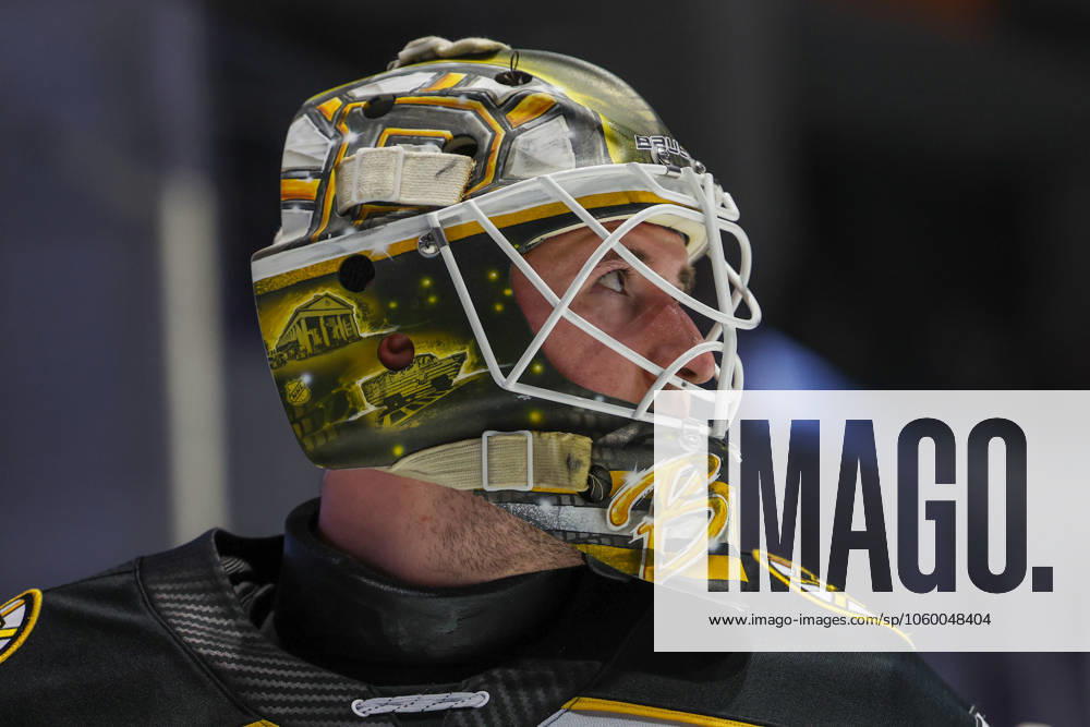 March 14th 2025: Providence Bruins goaltender Brandon Bussi (35) skates in the second period in a game against the Rochester Americans. The Rochester Americans hosted the Providence Bruins in an American Hockey League game at Blue Cross Arena in Rochester, New York. ( CSM) - ZUMAc04_ 20250314_zma_c04_424
