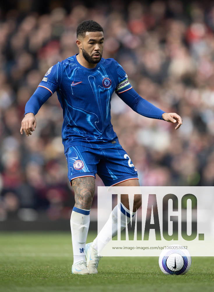 Arsenal FC v Chelsea FC - Premier League LONDON, ENGLAND - MARCH 16: Reece James of Chelsea during the Premier League match between Arsenal FC and Chelsea FC at Emirates Stadium on March 16, 2025 in London, England. London Emirates Stadium England United Kingdom