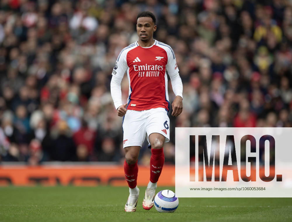 Arsenal FC v Chelsea FC - Premier League LONDON, ENGLAND - MARCH 16: Magalhaes Gabriel of Arsenal during the Premier League match between Arsenal FC and Chelsea FC at Emirates Stadium on March 16, 2025 in London, England. London Emirates Stadium England United Kingdom