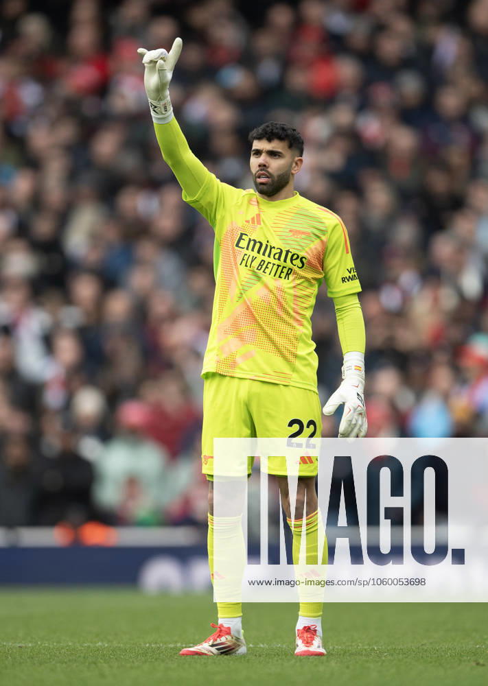 Arsenal FC v Chelsea FC - Premier League LONDON, ENGLAND - MARCH 16: David Raya of Arsenal during the Premier League match between Arsenal FC and Chelsea FC at Emirates Stadium on March 16, 2025 in London, England. London Emirates Stadium England United Kingdom