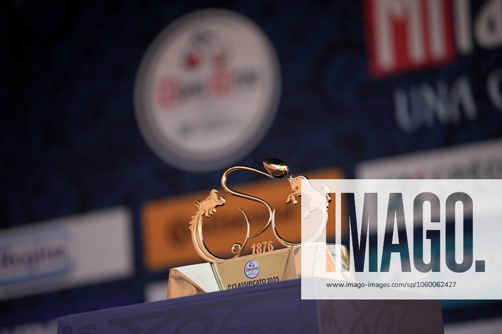 The trophy during the men s elite race of the Milano-Torino one day cycling race (174km) from Rho to Torino (Superga) - North West Italy- Wednesday, March 19, 2025. - cycling .