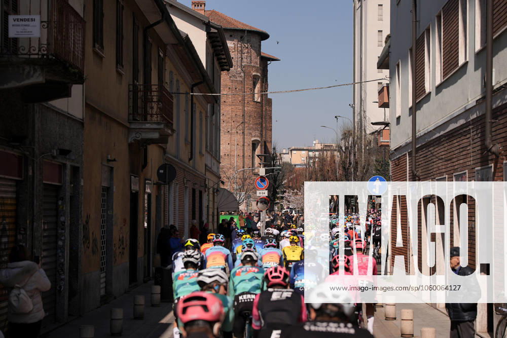 Start of the men s elite race of the Milano-Torino one day cycling race (174km) from Rho to Torino (Superga) - North West Italy- Wednesday, March 19, 2025. - cycling .