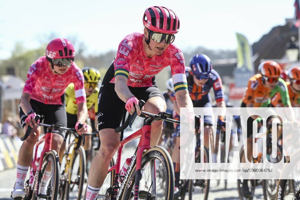 Australian Sarah Roy of EF Education-Oatly pictured in action during the Nokere Koerse one day cycling race for women elite, 188.1 km from Deinze to Nokere, on Wednesday 19 March 2025. DAVIDxPINTENS x115268202x