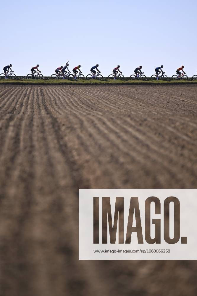 Danilith Nokere Koerse 2025 cycling race NOKERE, BELGIUM - MARCH 19 : illustration picture peloton during the Men Elite UCI 1.Pro 78th Danilith Nokere Koerse cycling race with start in Deinze and finish in Nokere (188,2 km) on March 19, 2025 in Nokere, Belgium, 19 03 2025 ( Motordriver Rodrique Verfaillie & Nokere Belgium