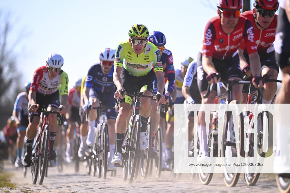 Danilith Nokere Koerse 2025 cycling race NOKERE, BELGIUM - MARCH 19 : riedr of Wagner Bazin WB during the Men Elite UCI 1.Pro 78th Danilith Nokere Koerse cycling race with start in Deinze and finish in Nokere (188,2 km) on March 19, 2025 in Nokere, Belgium, 19 03 2025 ( Motordriver Rodrique Verfaillie & Nokere Belgium