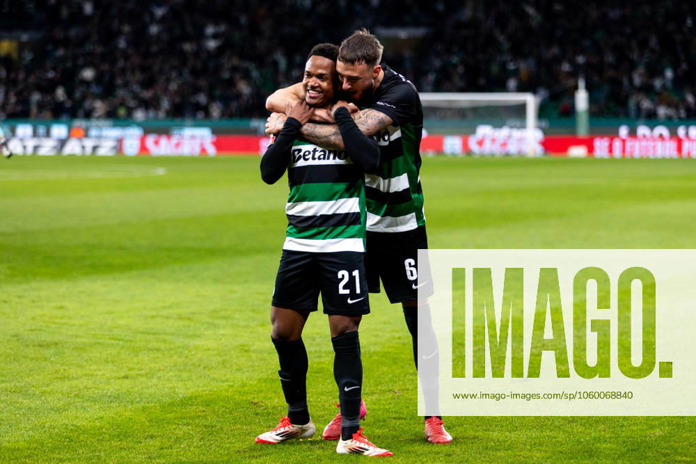 Sporting CP v FC Famalicao - Liga Portugal BetClic Geny Catamo a celebrar o golo durante partida entre Sporting CP v FC Famalicao valida pela Liga Portugal BetClic no Estadio Josà Alvalade, Lisboa, Portugal (Foto de Diogo Faria Reis Avant Sports) Lisbon Estadio Josà Alvalade Portugal