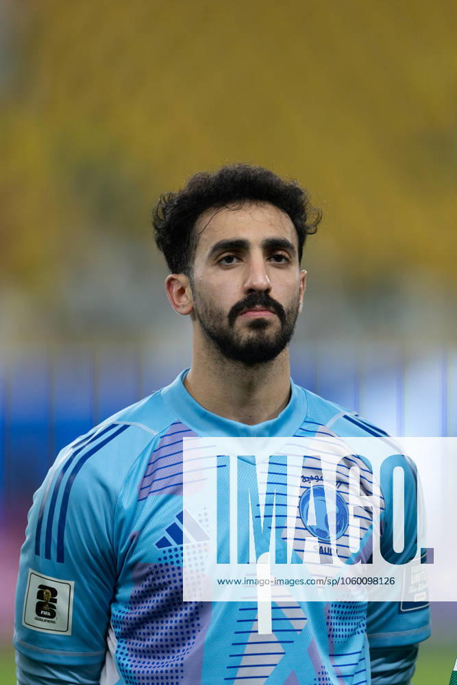 Saudi Arabia vs China - AFC Asian Qualifiers RIYADH, SAUDI ARABIA - March 20: Nawaf Al-Aqidi of Team Saudi Arabia during line up prior to AFC Asian Qualifiers game between Saudi Arabia and China at Al-Awwal Park on March 20, 2025 in Riyadh, Saudi Arabia. Riyadh Saudi Arabia