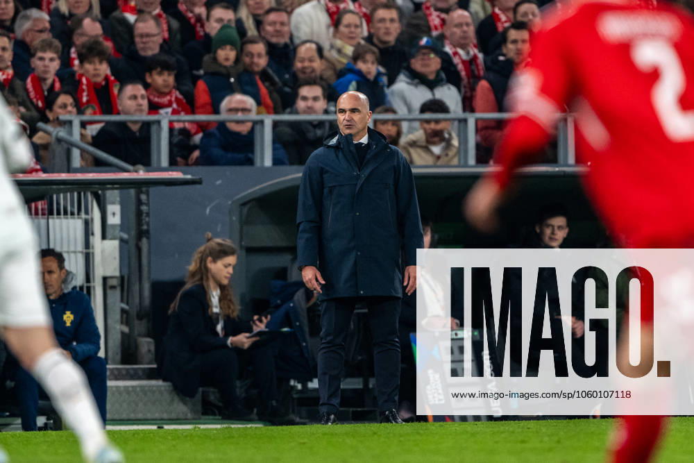 Denmark v Portugal, UEFA Nations League, Copenhagen, Denmark Copenhagen, Denmark. 20th, March 2025. Head coach Roberto Martinez of Portugal seen during the UEFA Nations League play-off match between Denmark and Portugal at Parken in Copenhagen. Denmark, Copenhagen