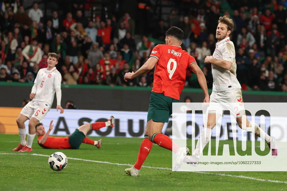 2025 03 23 Portugal, Lisbon Estadio Jose Alvalade UEFA Nations League 2025 Quarter finals Portugal Denmark v l , Goncalo Ramos Portugal scores the goal to make it 5 2
