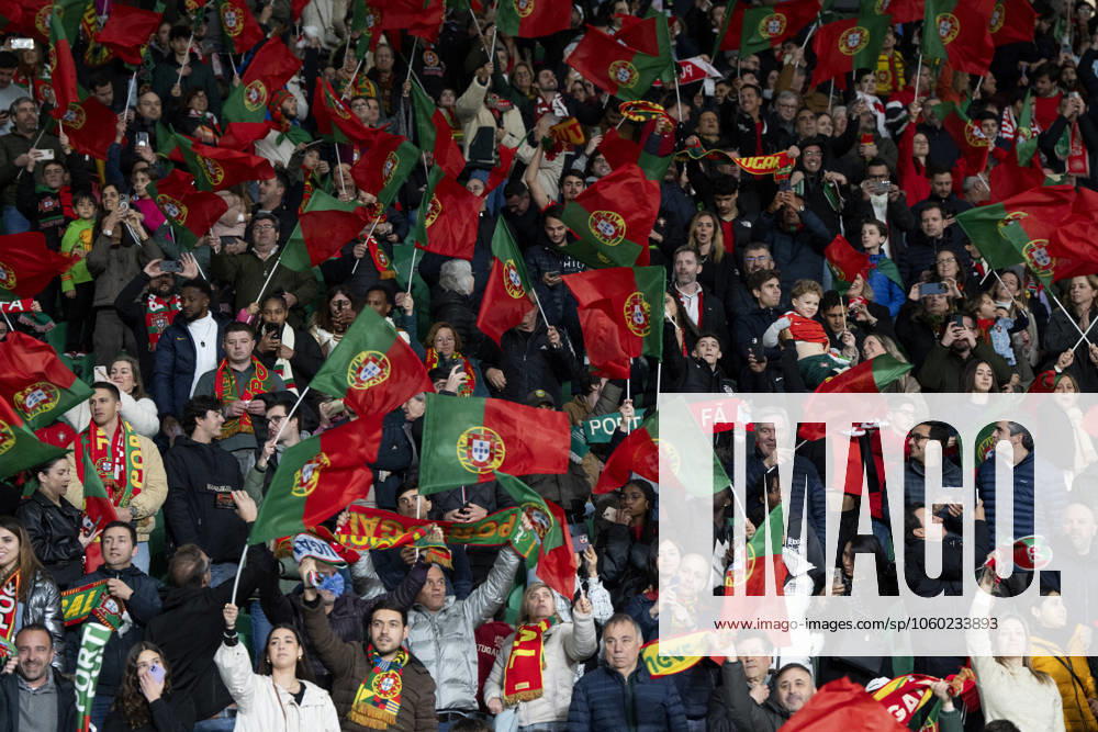 UEFA Nations League Portugal Denmark Portugal s fans during the UEFA Nations League playoff match in League A between Portugal and Denmark at JosÃ Alvalade Stadium in Lisbon, Portugal on Sunday, March 23, 2025 Photo Bo Amstrup Ritzau Scanpix , Lisbon Portugal Mors
