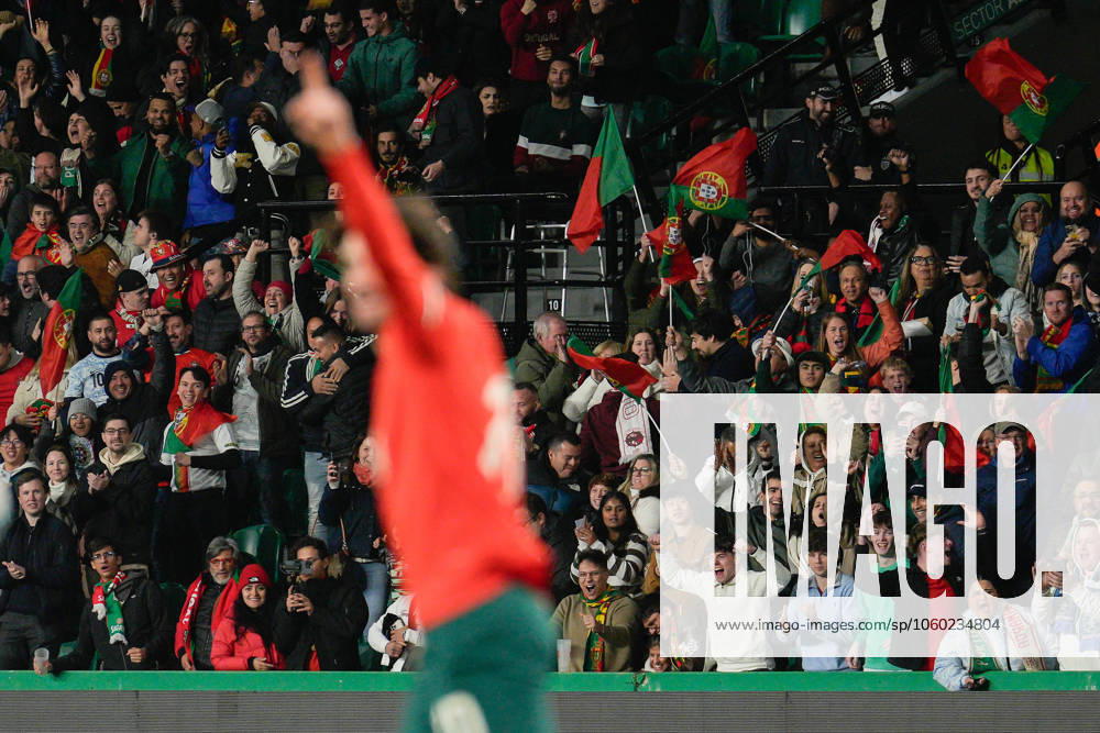 Francisco Trincao of Portugal celebrates a goal during the UEFA Nations League Quarter-finals 2nd leg football match between Portugal and Denmark at Estadio Jose Alvalade. Final score: Portugal 5:2 Denmark Lisbon Portugal - ZUMAs197 20250323_aaa_s197_228