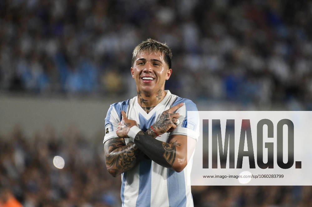 Argentina v Brazil - FIFA World Cup, WM, Weltmeisterschaft, Fussball 2026 Qualifier Enzo Fernandez of Argentina celebrates his goal during the match between Argentina and Brazil in Buenos Aires, Argentina, on March 25. Buenos Aires Buenos Aires Argentina