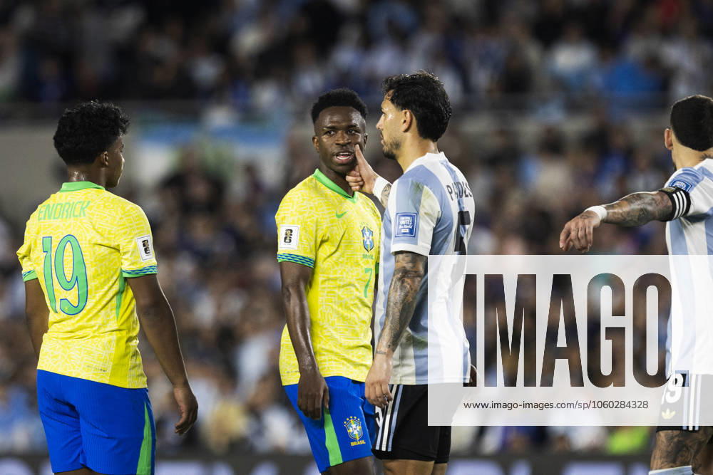 Argentina v Brazil - FIFA World Cup, WM, Weltmeisterschaft, Fussball 2026 Qualifier Vinicius Junior of Brazil looks on during the South of American FIFA World Cup 2026 Qualifier between Argentina and Brazil at Estadio Mas Monumental Antonio Vespucio Liberti on March 25, 2025 in Buenos Aires, Argentina. Buenos Aires Argentina