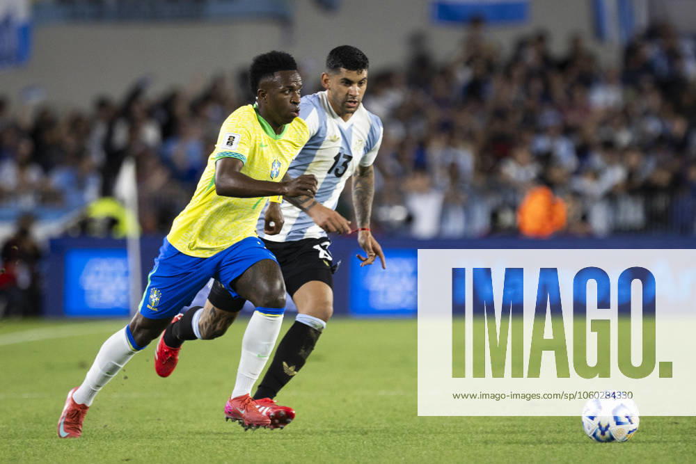 Argentina v Brazil - FIFA World Cup, WM, Weltmeisterschaft, Fussball 2026 Qualifier Vinicius Junior of Brazil in action during the South of American FIFA World Cup 2026 Qualifier between Argentina and Brazil at Estadio Mas Monumental Antonio Vespucio Liberti on March 25, 2025 in Buenos Aires, Argentina. Buenos Aires Argentina