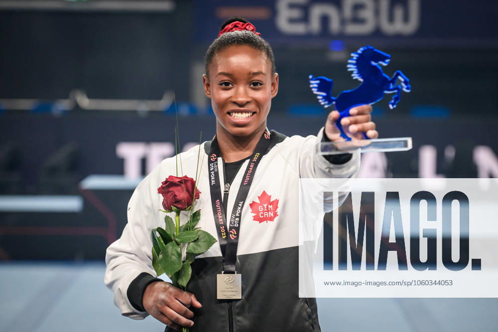 Gabrielle Black CAN all-around winner with 51,200 points 40 EnBW DTB Pokal, 28 03 2025, Stuttgart Porsche Arena , GER 40 EnBW DTB Pokal, 28 03 2025, Stuttgart Porsche Arena , GER Stuttgart