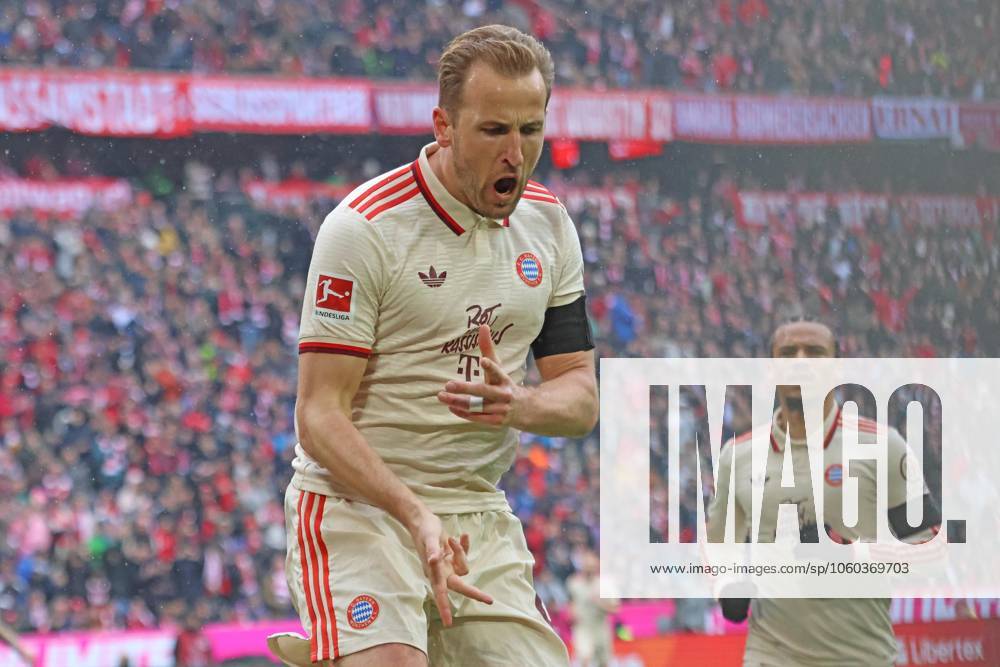 9 Harry Kane FCB cheers, cheers, cheers the goal for 1 0 Soccer 1 BL FC Bayern Munich FC St Pauli 29 03 2025 Allianz Arena PHOTO Mladen Lackovic LakoPress