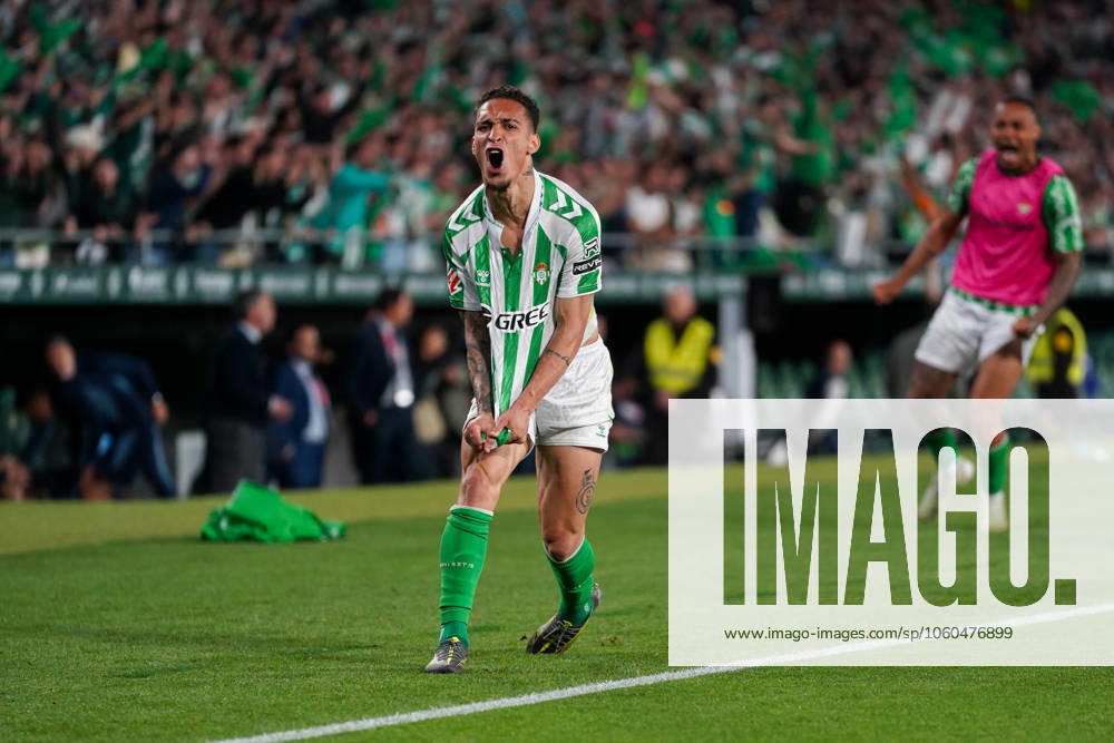 Antony dos Santos (Real Betis) celebrate during LaLiga match between Real Betis and Sevilla FC, at Benito Villamarin on March 29, 2025 in Seville, Spain Seville Spain