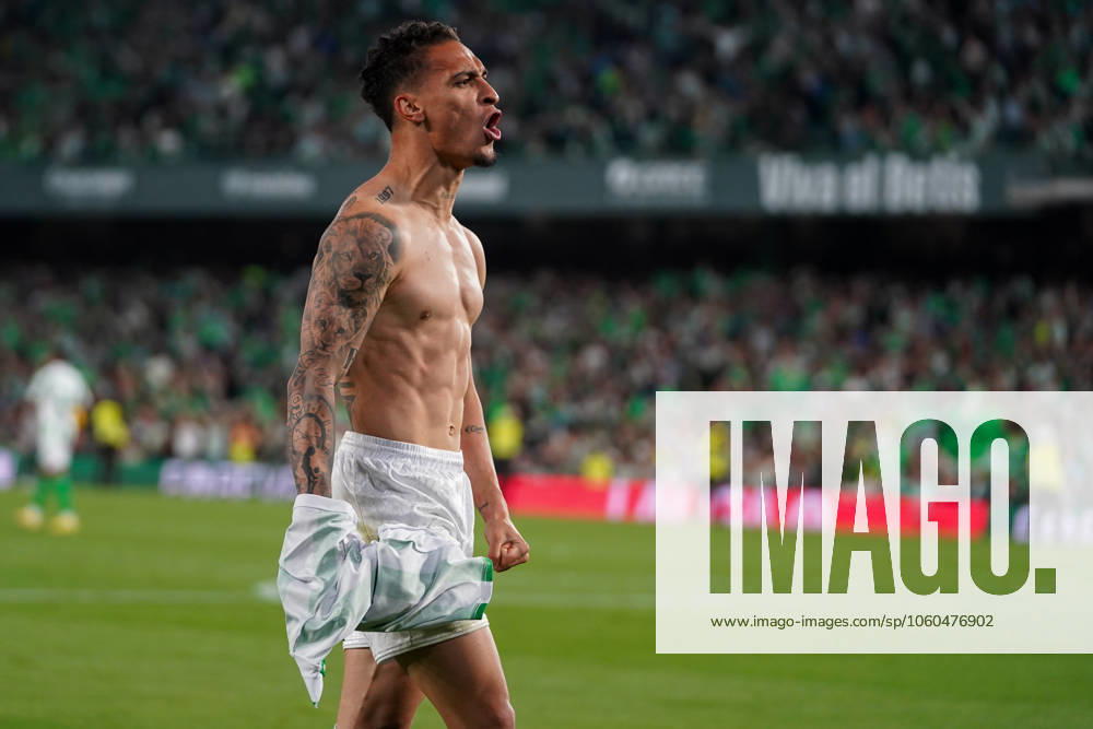 Antony dos Santos (Real Betis) celebrate during LaLiga match between Real Betis and Sevilla FC, at Benito Villamarin on March 29, 2025 in Seville, Spain Seville Spain