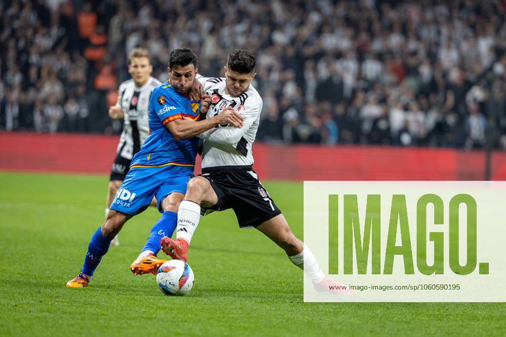 Besiktas v Goztepe - Ziraat Turkish Cup - Quarter Final Milot Rashica from Besiktas fights for the ball during the match between Besiktas and Goztepe at the the quarter final of Turkish Cup. The match took place at Tupras Stadium on April 3, 2025 Istanbul Istanbul Turkey