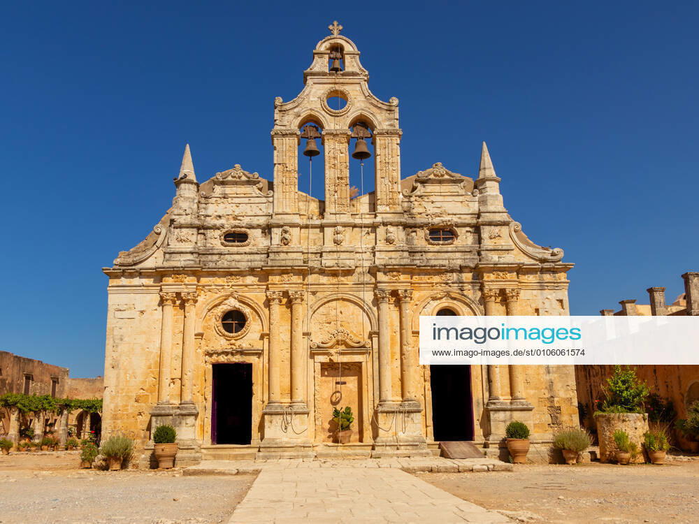 The historic monastery church in the famous Arkadi Monastery on the Greek island of Crete 1096200368