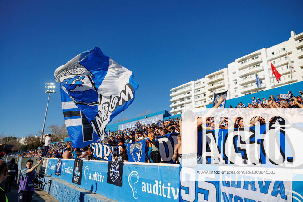 Fans of FC Porto seen during Liga Portugal game between teams of GD Estoril Praia and FC Porto at Estadio Antonio Coimbra da Mota (Maciej Rogowski) Estoril Estadio Antonio Coimbra da Mota Portugal